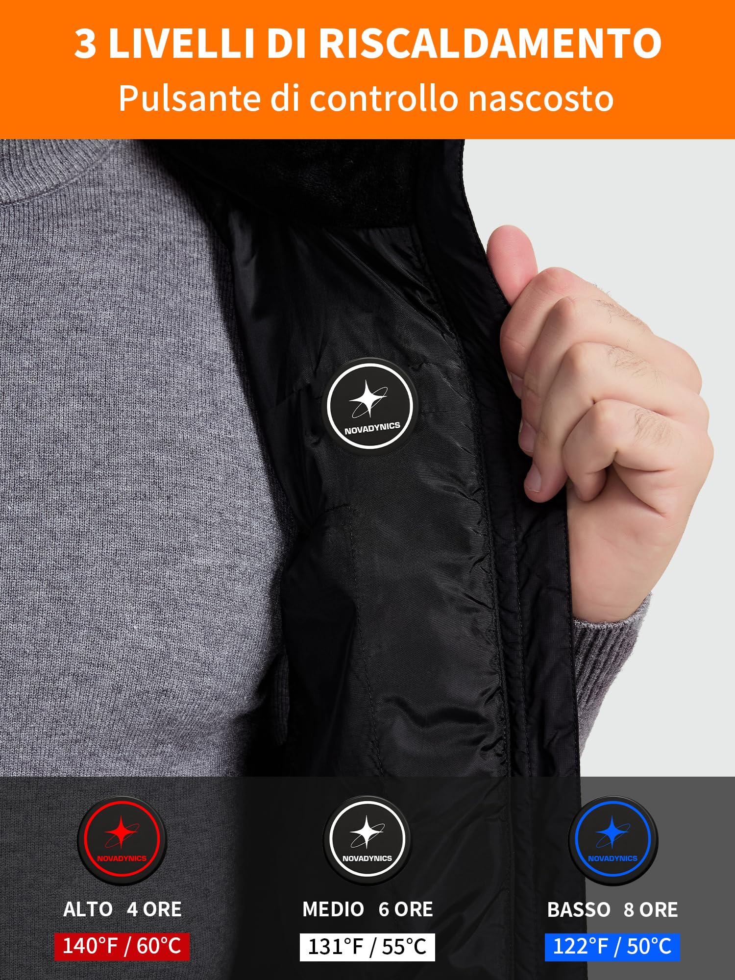 Gilet Riscaldato Uomo Donna, Gilet Riscaldabile con Batteria 16000mAh, Giubbotto Termico Riscaldato con 8 Zone di Riscaldamento, Giacca Riscaldata per Trekking Moto Lavoro