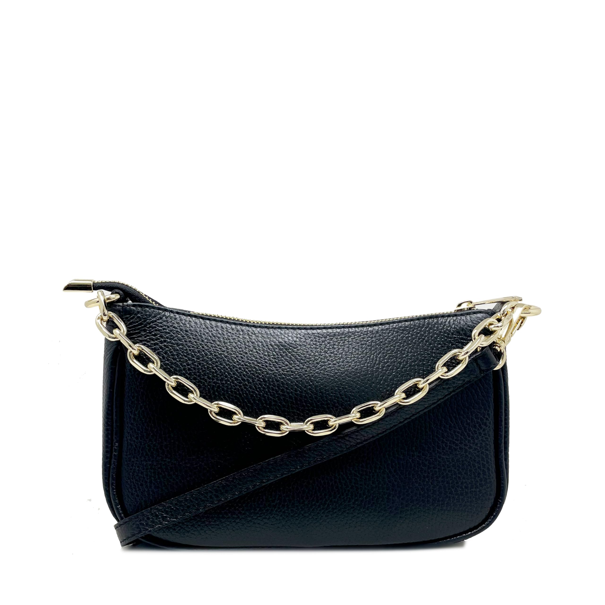 Chicca Borse Pochette Borsetta Donna in Pelle Italiana Tracollina