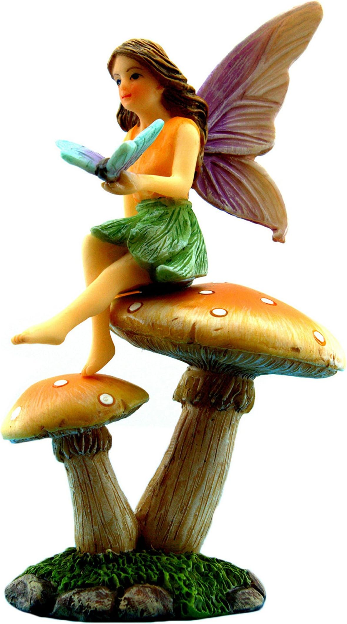 PRETMANNS Fairy Garden Fairy - Miniature Accessories - Garden Fairy & Mushroom Stand Set - Fairy Garden Supplies