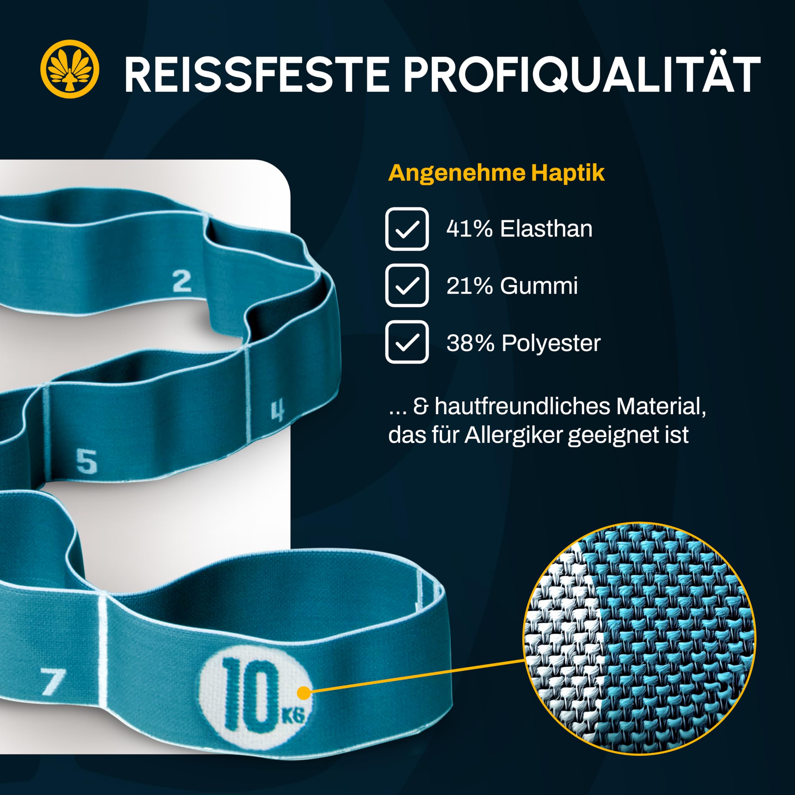 OLIVER Tex-O Maxiband 3er Set All-in-One – Widerstandsband aus Textil mit 8 nummerierten Loops, 7/10/15 kg (Magenta/Türkis/Lemon), Länge ca. 118 cm – Ganzkörpertraining, Warm-up, Mobility & Kraft