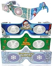 3D Christmas Glasses - Lights Turn into Magical Images Right Before Your Eyes! Our USA MADE Holiday Specs Are Perfect For Family, Friends Or Any Holiday Celebration! See Santa, Snowmen & More!