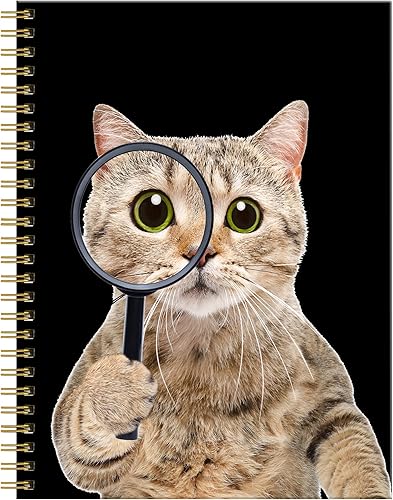 Cuaderno de espiral para mujer, cuaderno de rayas universitarias A5 de 6 x 8.4 pulgadas, 120 páginas rayadas con papel grueso de alta calidad,