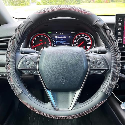 XHRING Funda para volante para Ford F150 F250 Raptor F250 Super Duty F350 Expedition Accesorios F150 XL XLT Lariat King Ranch Platinum Limited