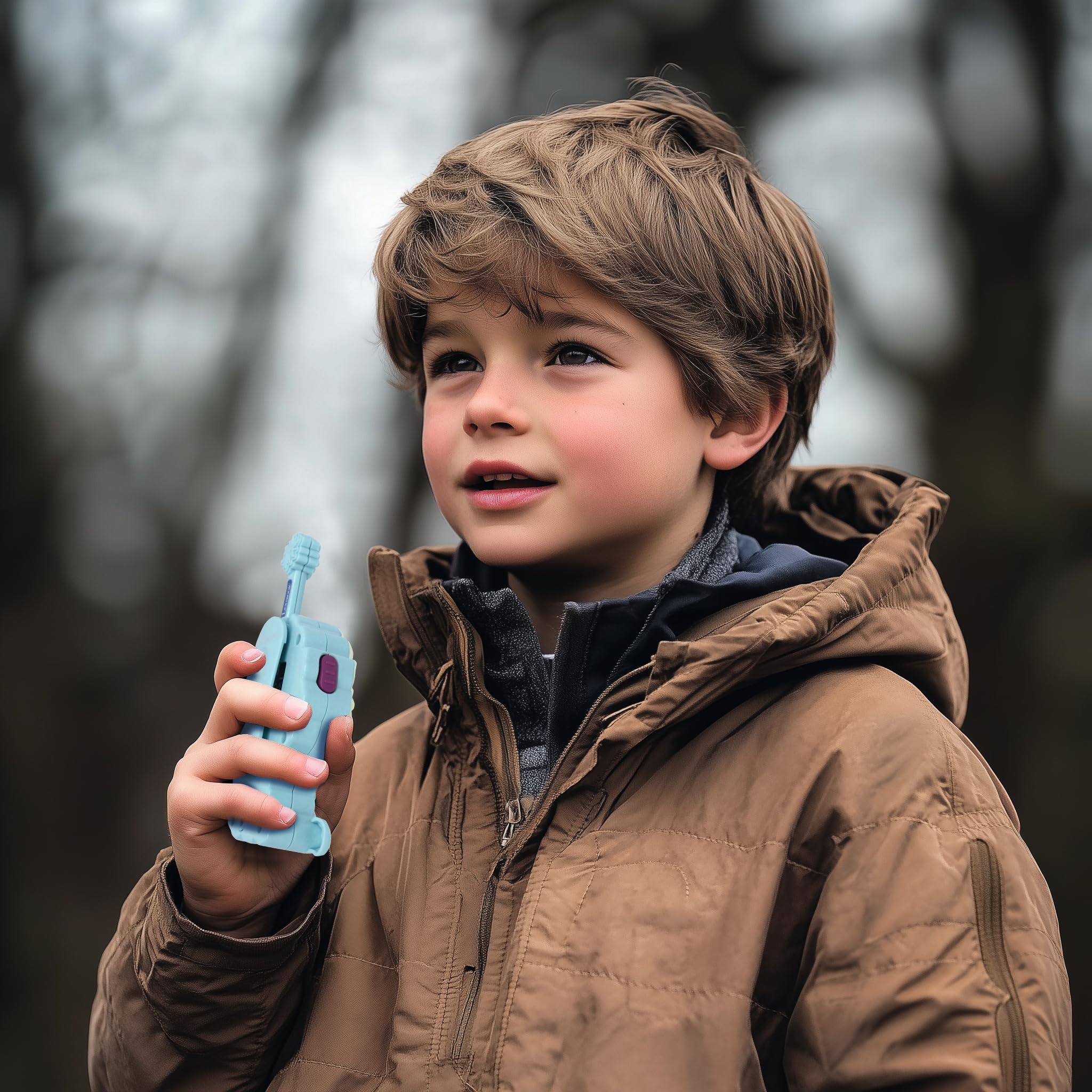 Lexibook, Frozen, Walkie-Talkies 3D, TW18FZ | Alcance 500m, 2 canales, clip cinturón, Anna y Elsa, azul