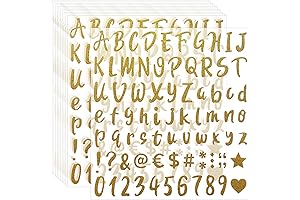 960 PIECES GOLD 1-INCH CAP LETTERS FOR GRADUATION