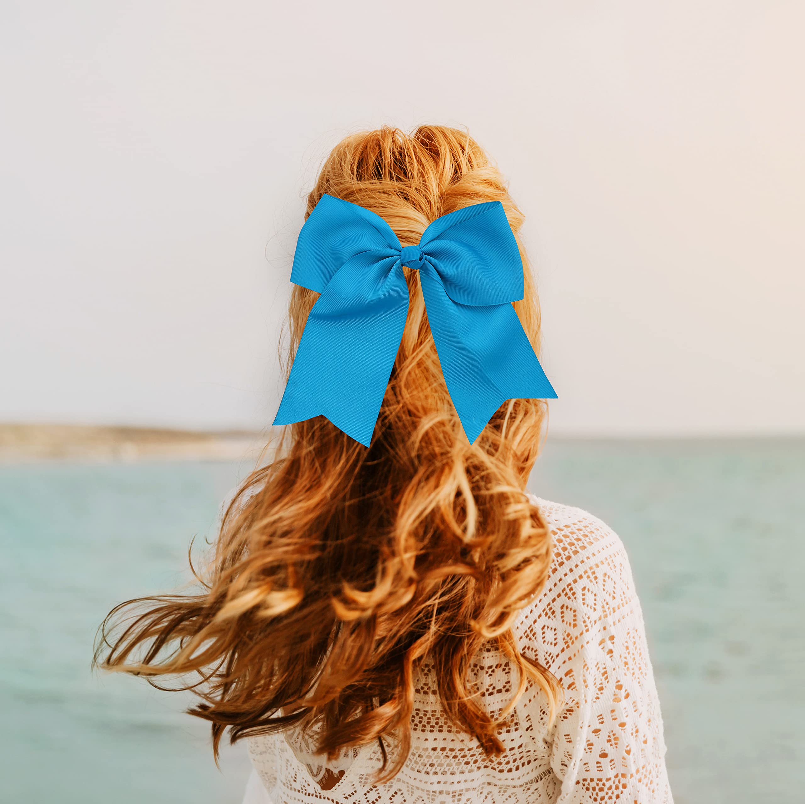 Amazon.com : Jumbo Bow Clip with Tails for Women and Girls - Teal