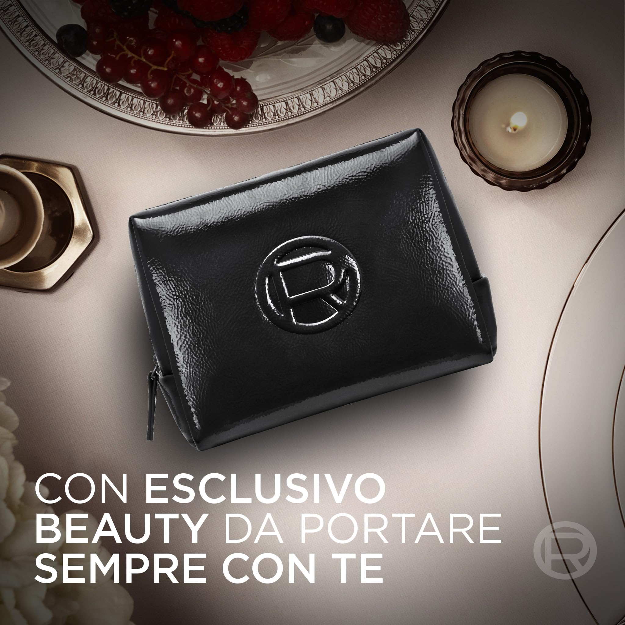 L'Oréal Paris Pochette Regalo Make Up à La Carte con Mascara Volumizzante Air Volume 30H Extra-Nero e Mini-Matita Occhi, Per i Tuoi Look Festivi, Con Elegante Beauty Case in Vernice Nera