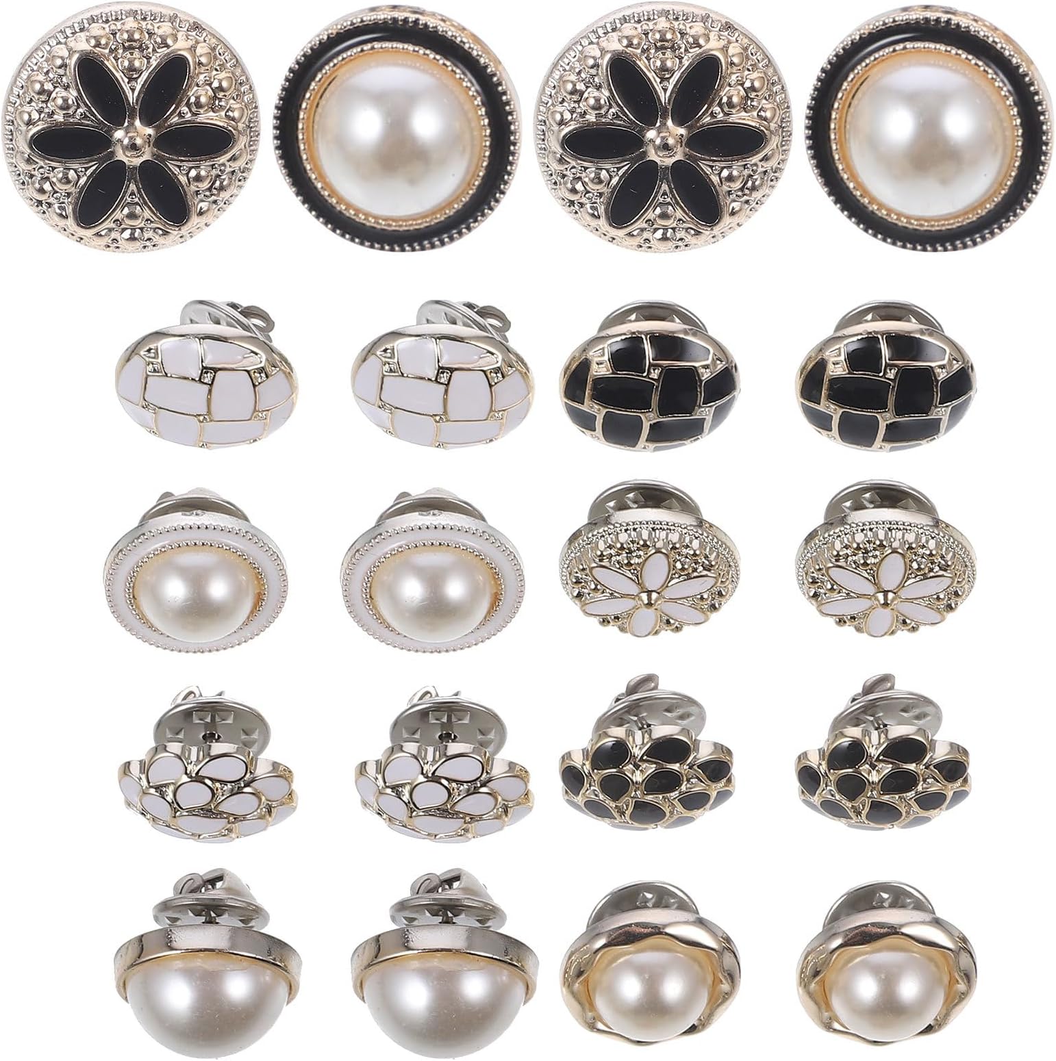VILLCASE 20Pcs Clothing Replacement Buttons Seamless No Sew Stylish Coat Buttons Diy Decorative Buttons for Clothes Dress Cardigan Accessories
