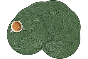 Zupro Round Green Placemats: Elevate Your Dining Ambiance