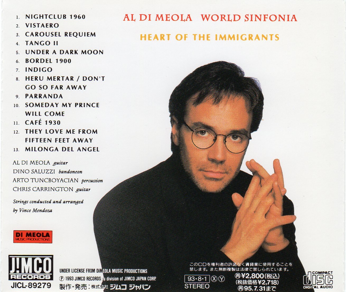 AL DI MEOLA - World Sinfonia - Heart Of The Immigrants - CD