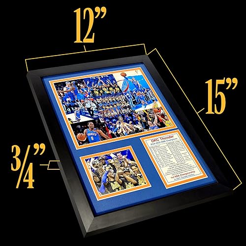 Miniatura 7 de Oklahoma City Thunder (OKC) 2024-2025 NBA Finals Champions  Recuerdos coleccionables de baloncesto  Imagen enmarcada y regalo de collage de fotos,