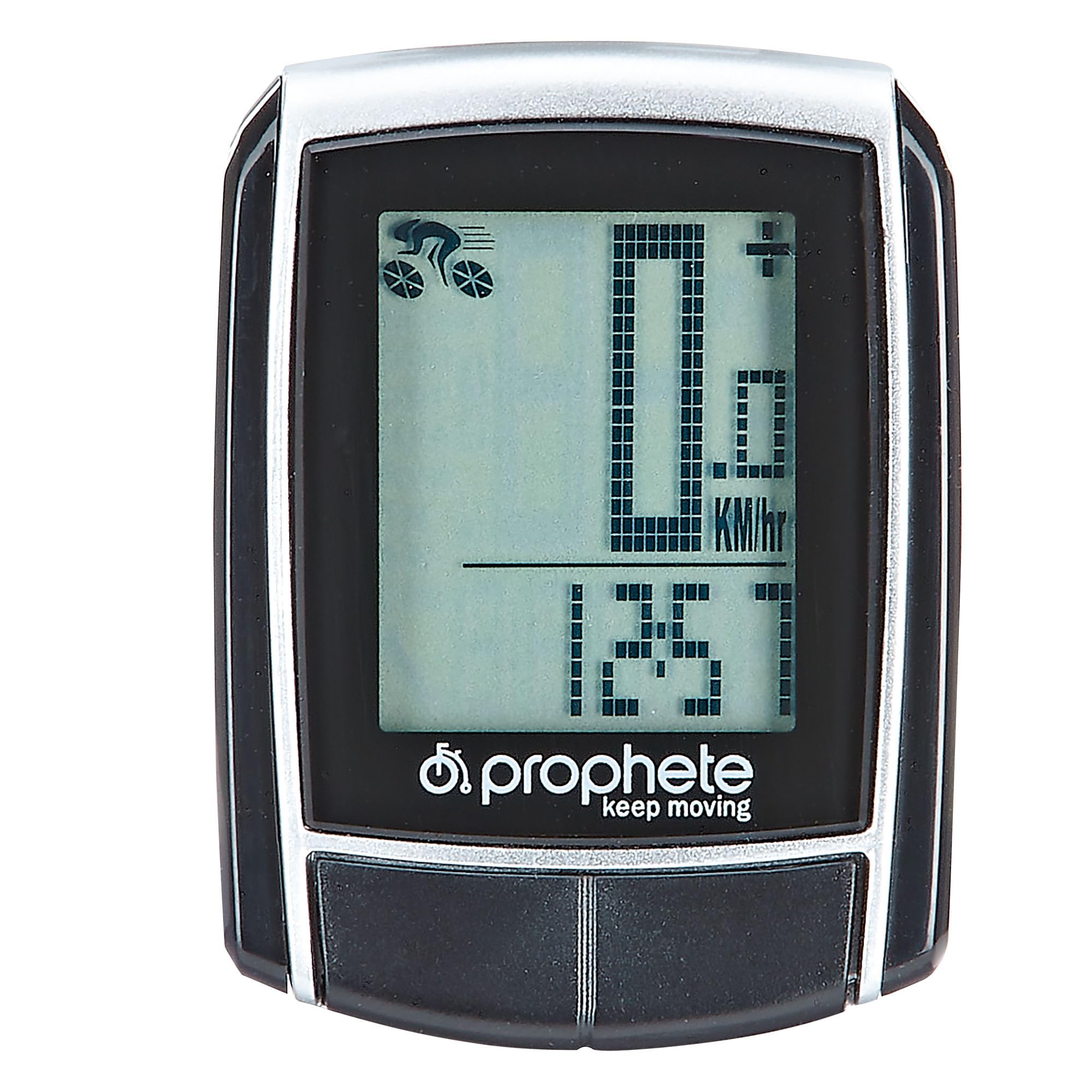 Prophete Fahrradcomputer, 15 Funktionen, inklusive Befestigungsmaterial, Fahrraddisplay mit Speicherfunktion, Farbe schwarz Sport & Freizeit