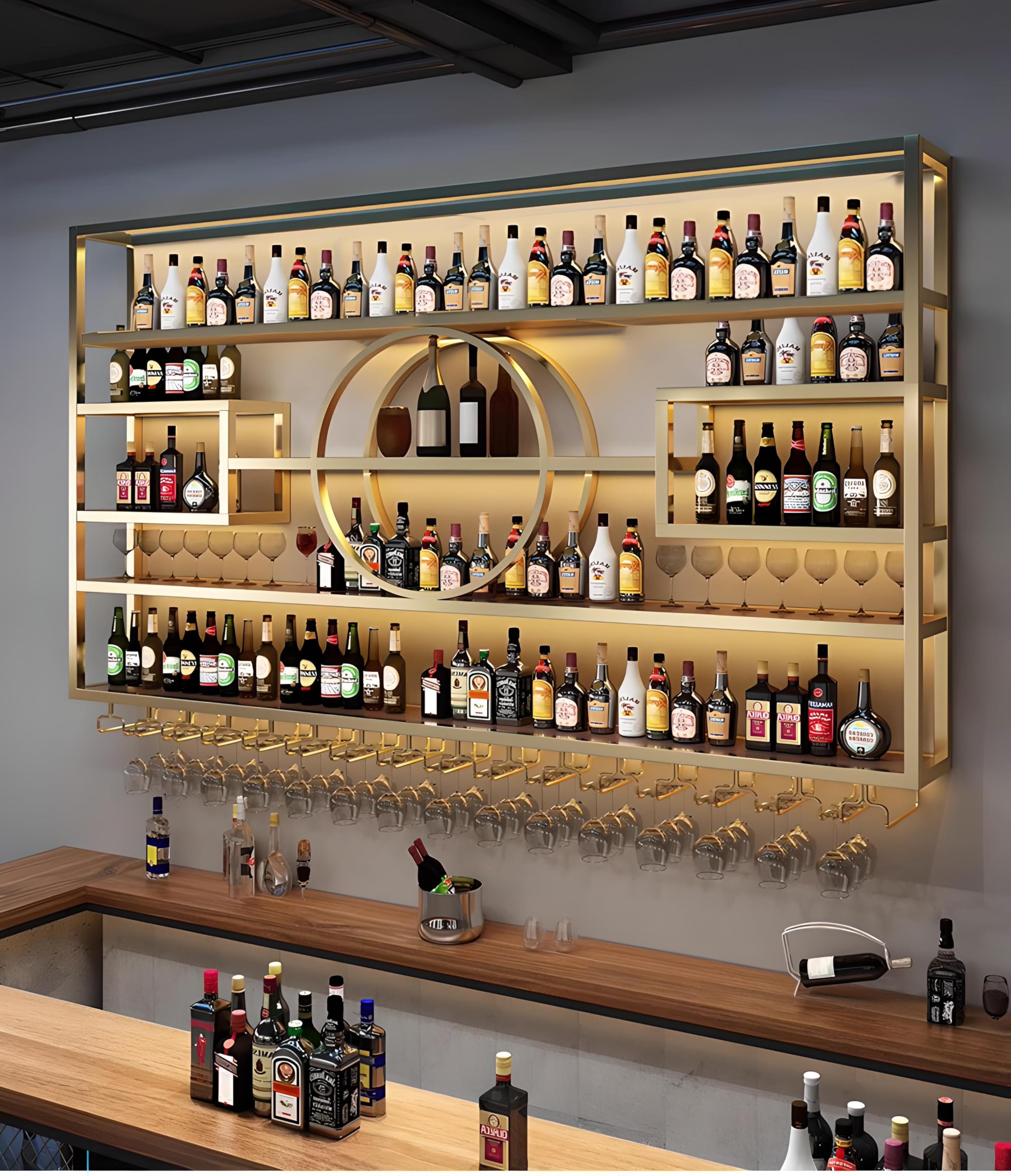 Large Wall Mounted Wine Rack