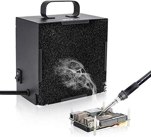 Miniatura 16 de Extractor de humo de soldadura KOTTO. Extractor de humo, para prevención, ventilador de trabajo para estación de soldadura