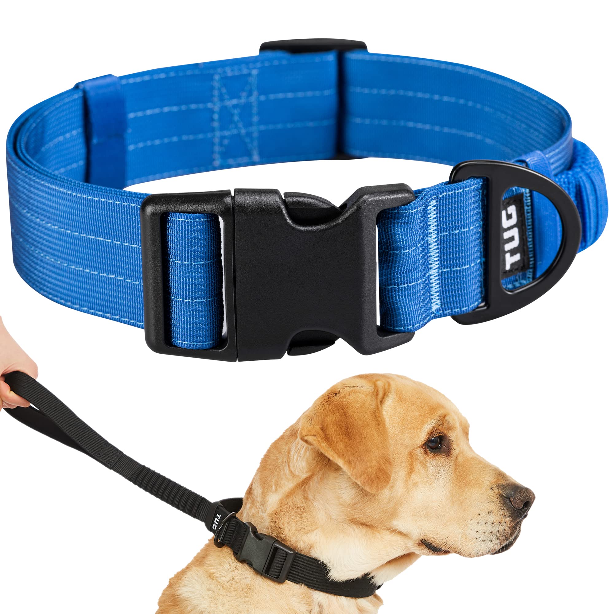 TUG Grab Dog Collar | Integrated Leash Magnetically Attached for Quick Control | Traffic Leash Integrated into Collar