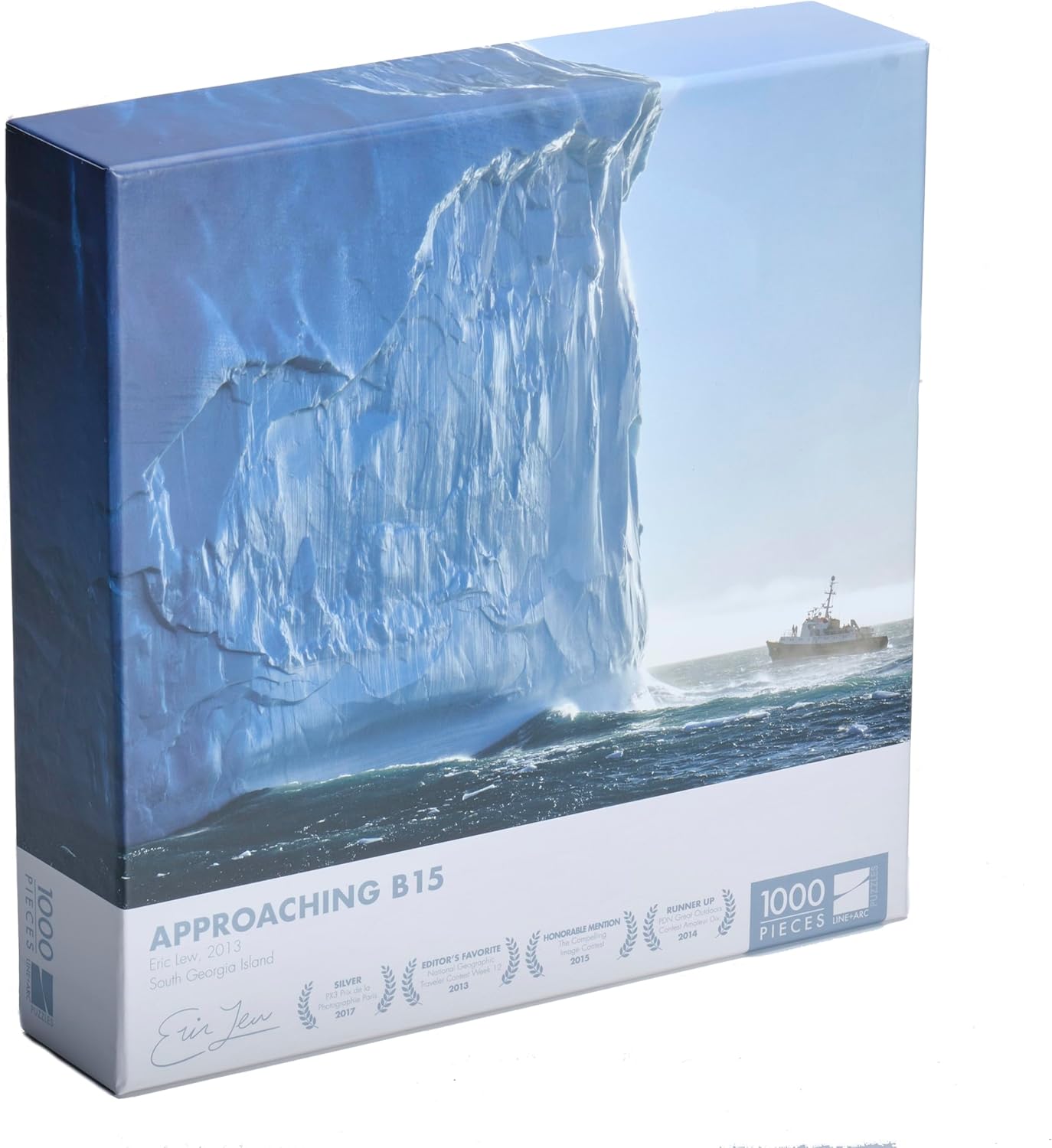 Award-Winning Photo Puzzle (National Geographic Traveler Editor's Favorite) by Eric Lew - 1000 Pieces (20" by 29") "Approaching B15 Challenging Difficult Nature Iceberg Antarctica Scenery Blue Ocean