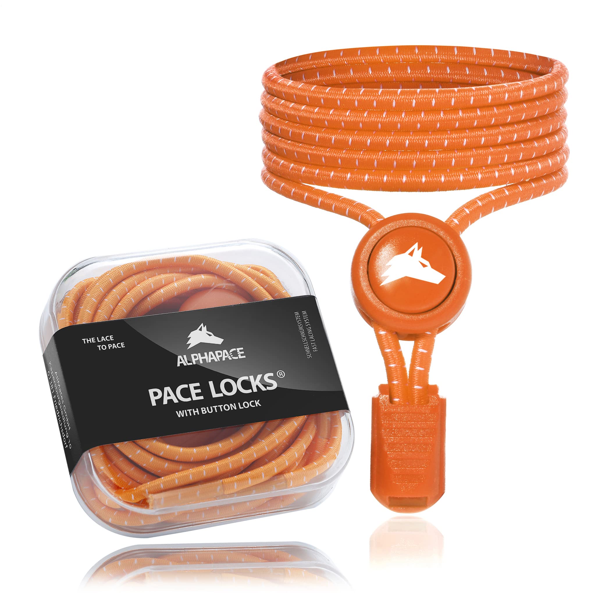 ALPHAPACE Pace Locks mit Button Lock Elastische Schnürsenkel ohne binden mit Schnellverschluss, Schuhbänder ohne Schnüren, Sport, Jugend & ältere Menschen, 120 cm
