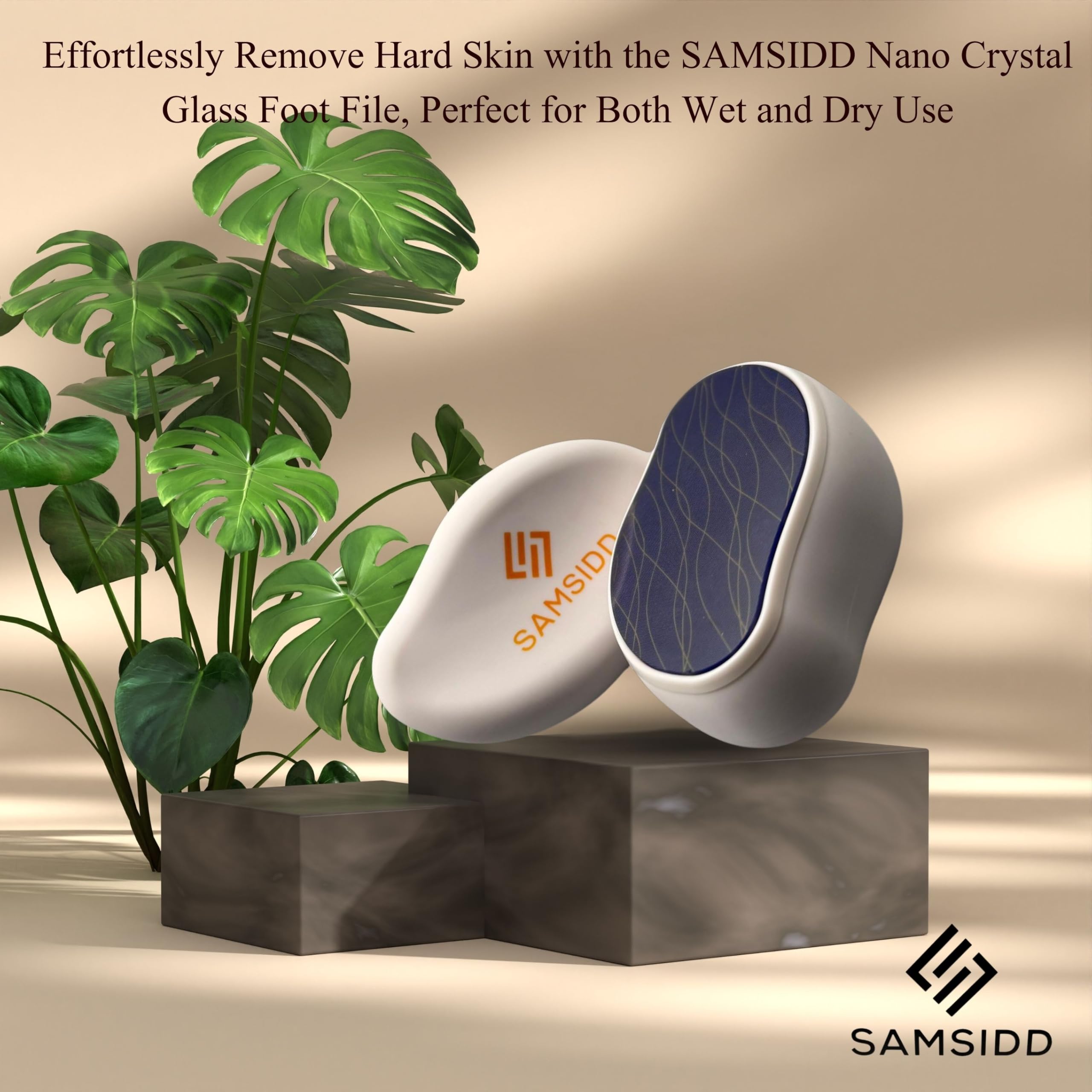 SAMSIDD Crystal Glass Foot File, Comfortable Hand and Foot Grinding Scraper - Image 4