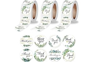 1500 Pack 1.5 Inch Thank You Stickers for Memorable Impressions