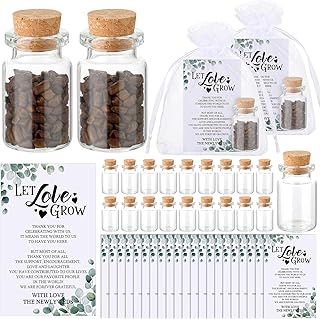 50 Sets Wedding Favors for Guests Love Is in Bloom Gifts Mini Bottles Leaves Cards Organza Gift Bags for Wedding Baby Bridal Shower Party Favors No Seeds