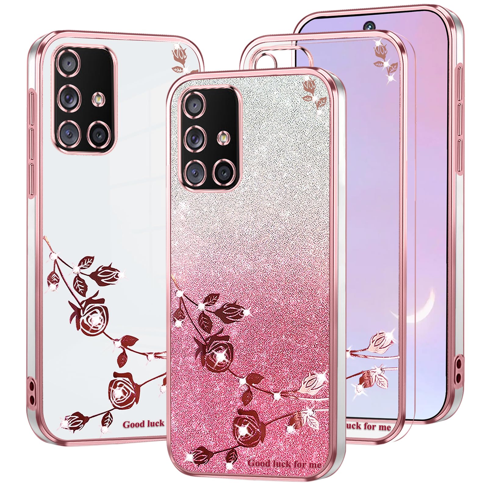 Amazon.com: Phone Case for Samsung A51 Clear Glitter Floral, Cute Slim for Samsung A51 Case Silicone Shockproof Protective Women Girls Cover Sparkle Aesthetic (Pink) : Cell Phones & Accessories Amazon.com: Phone Case for Samsung A51 Clear Glitter Floral, Cute Slim for Samsung A51 Case Silicone Shockproof Protective Women Girls Cover Sparkle Aesthetic (Pink) : Cell Phones & Accessories