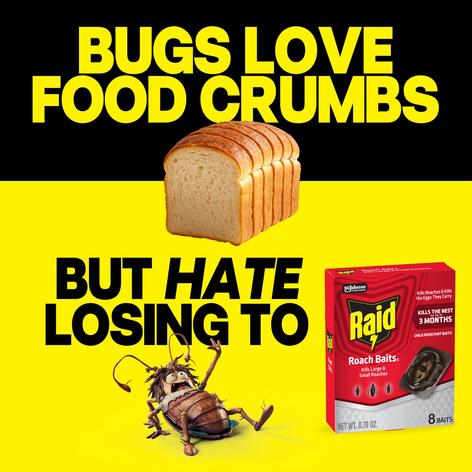 Raid Double Control Roach Bait - Kill Entire Nest -5