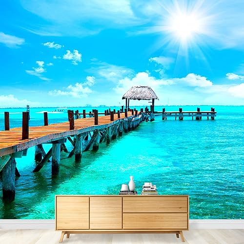 Miniatura 3 de wall26 - Exótica isla caribeña. Resort de playa tropical. Concepto de viaje o vacaciones - Mural removible | Papel pintado autoadhesivo grande -