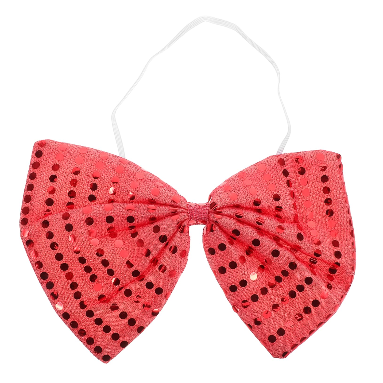 Milisten Large Red Sequin Bow Tie Oversized Sparkly Accessory for Stage Performances Masquerade Events and Holiday Parties Bold Costume for Enhanced