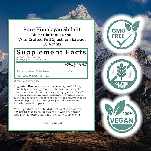 Miniatura 3 de Holistic Bin Resina Shilajit del Himalaya pura resina de platino negro  Rica en ácido fúlvico, ácido húmico, minerales fúlvicos y minerales traza