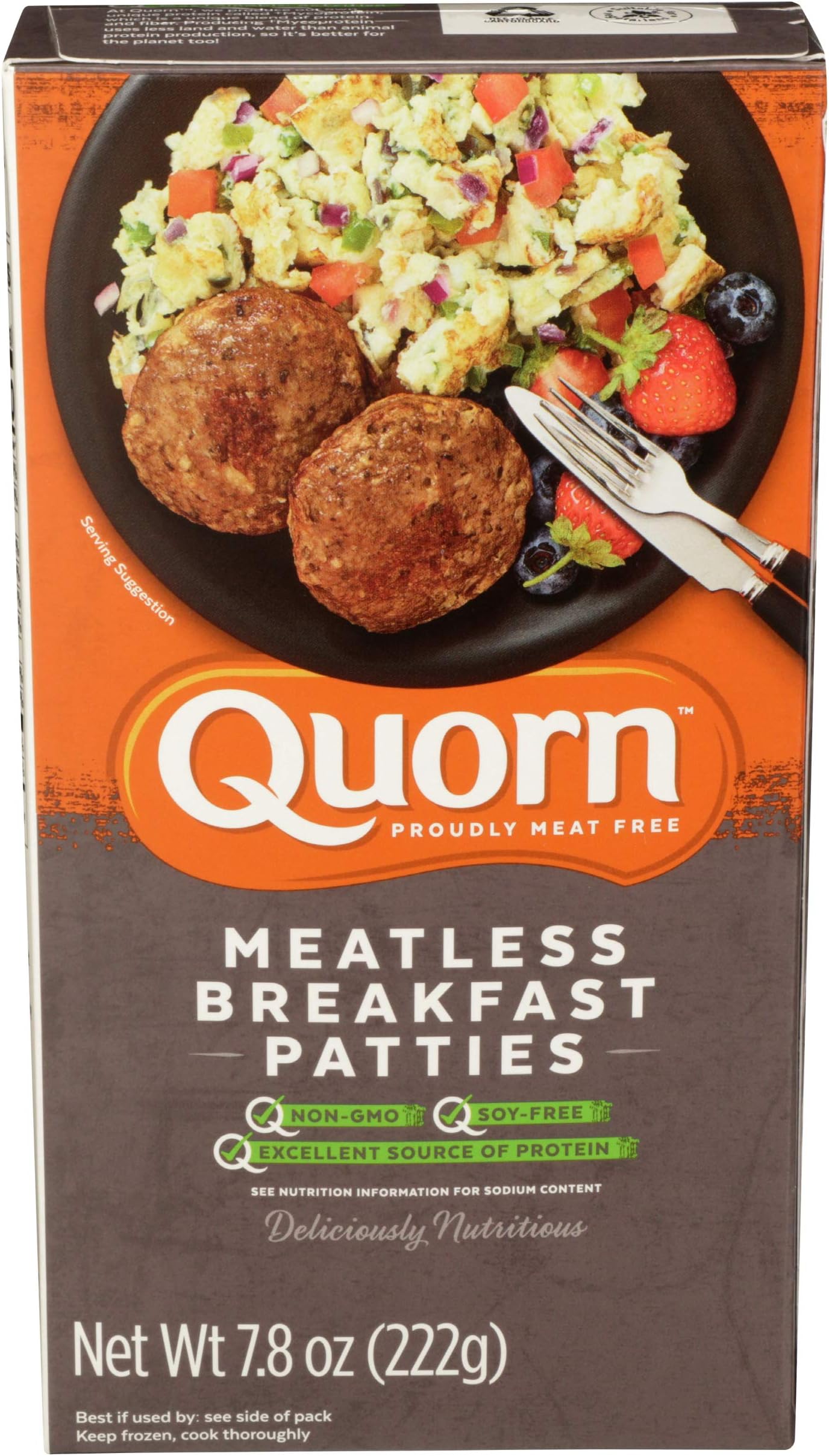 Quorn, Frozen, Sausage Patties, 7.8 Ounce