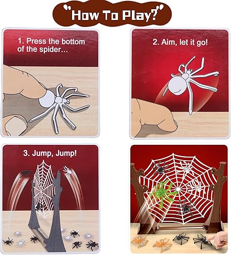 Miniatura 4 de Ybgocot Juegos familiares, juegos de mesa de araña de 4 a 8 años, juego para niños y niñas