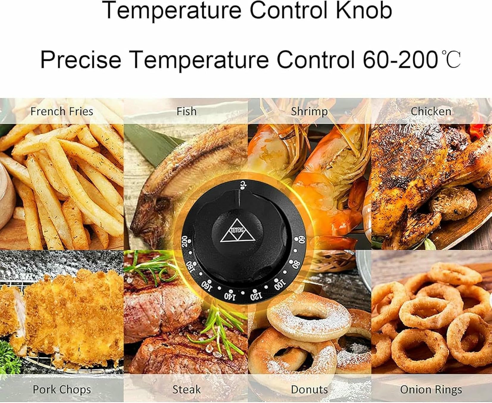 Freidora Eléctrica Comercial con Canasta, Freidora Profunda De Pescado De Aceite De Inducción De Encimera, con Función De Control De Temperatura, para Uso Comercial Y Doméstico ~/
