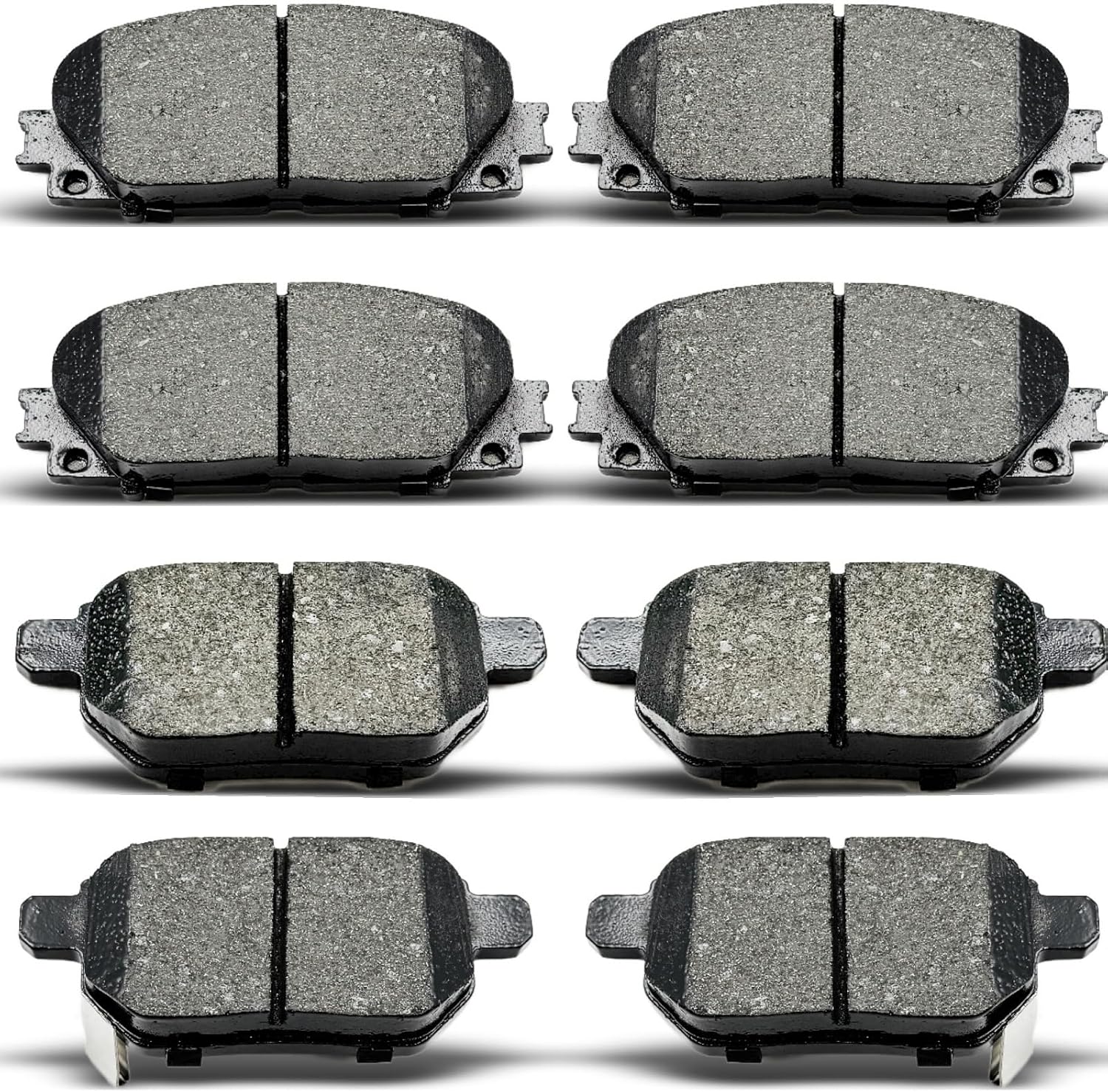 Ceramic Brake Pads Front Rear Replacement for Lexus CT200h 2011-2017, for Prius 2010-2019, for Prius Plug-In 2012-2015, for Prius Prime 2017-2019