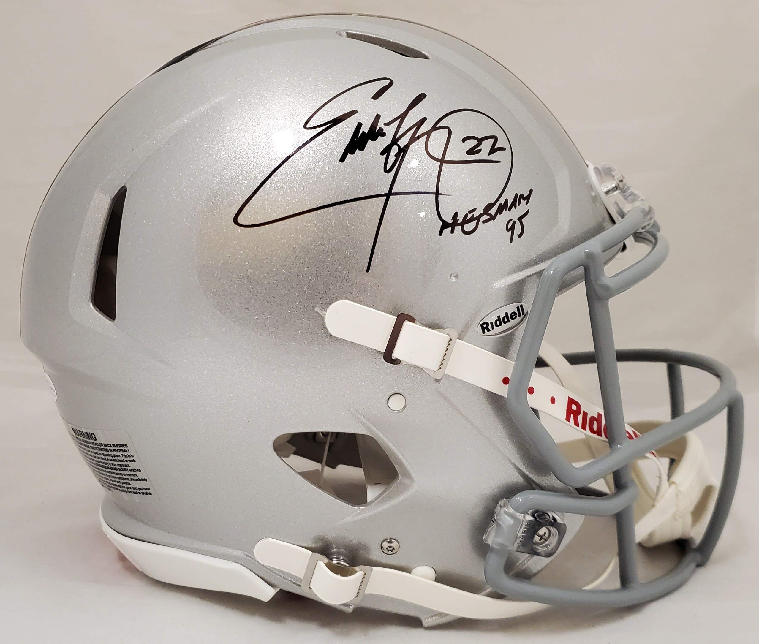 Amazon.com: Eddie George Autographed Ohio State Buckeyes Silver Full Size  Authentic Speed Helmet Hand Signed Beckett Witnessed : Sports & Outdoors
