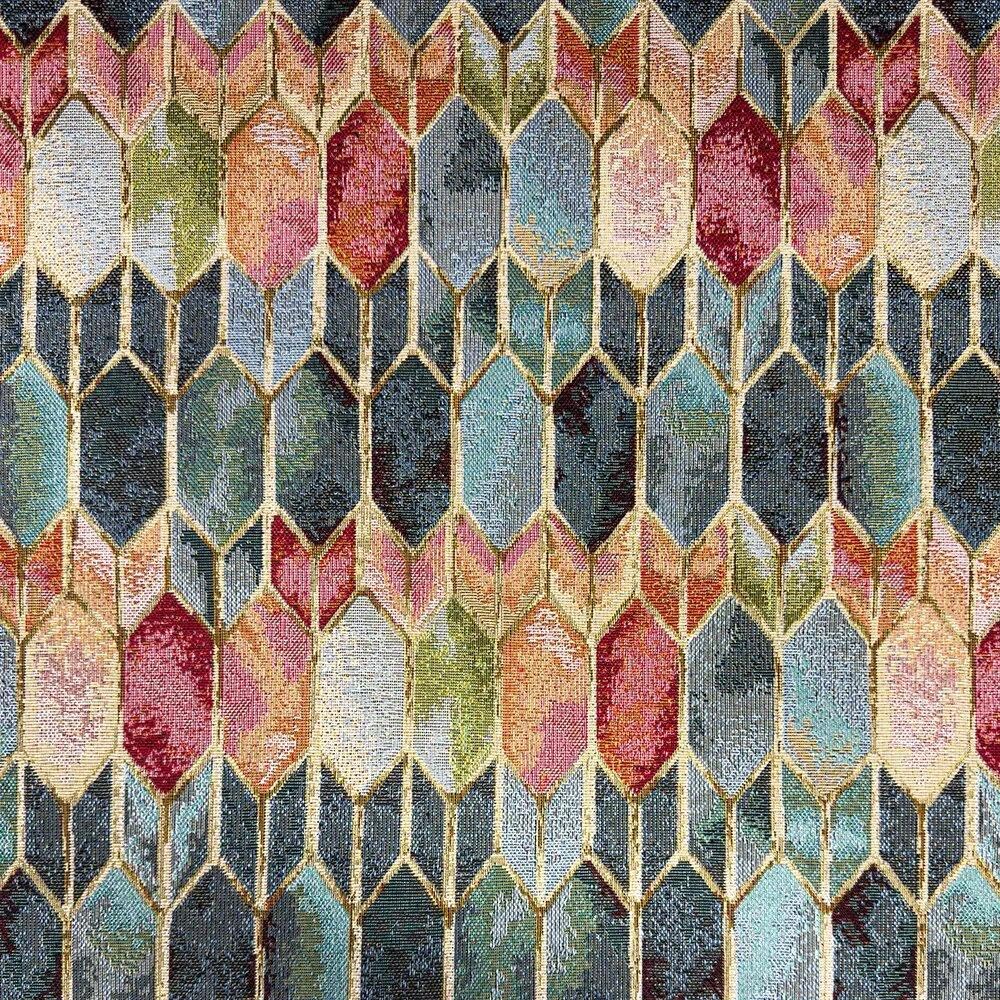 Cotton Woven Tapestry Upholstery Fabric Material Mullion Sample