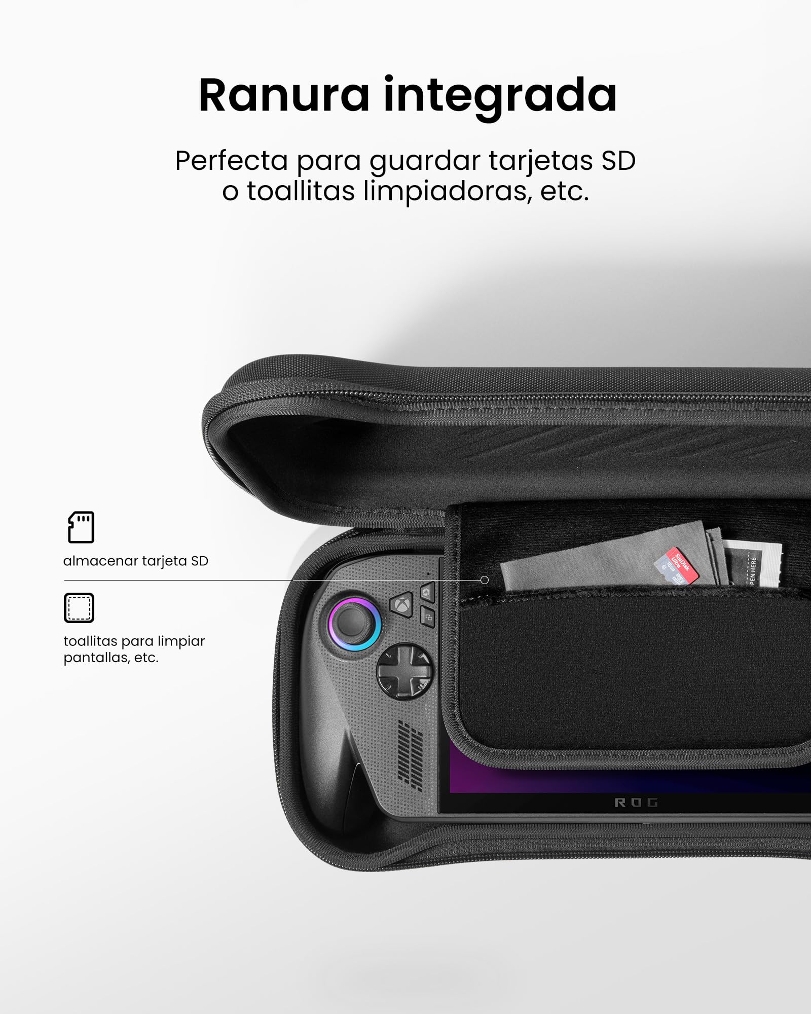 tomtoc Funda de Transporte Compatible con ASUS ROG Xbox Ally / Xbox Ally X 2025, Slim Carcasa Delgada, Case Protectora, Bolsa Dura Portátil de Viaje para Consola, Funda Ligera de Viaje