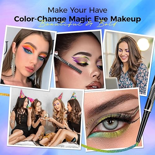 Miniatura 4 de Greyghost Delineador de ojos retráctil, delineador de ojos multicromo, delineador de ojos impermeable, a prueba de manchas, delineador de ojos