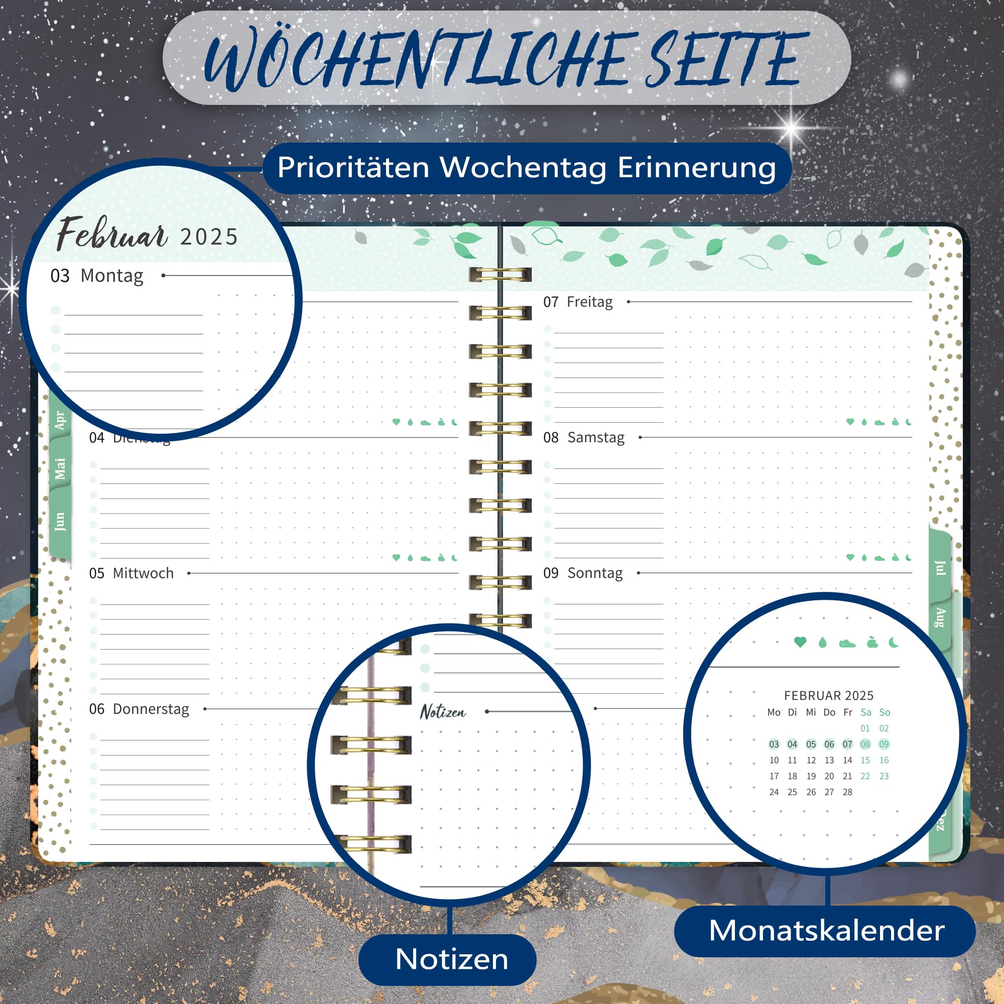 Kalender 2025-2026 A5 Lila - Wochenplaner August 2025 Bis Juli 2026 Mit Monatsübersicht
