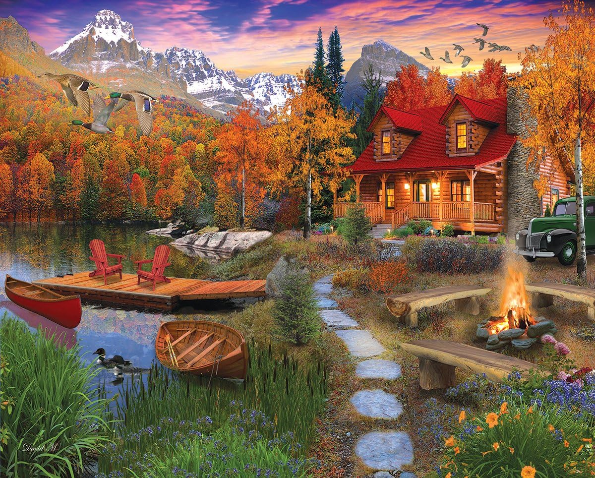 White Mountain New! Cozy Cabin - 1,000 Piece Jigsaw Puzzle