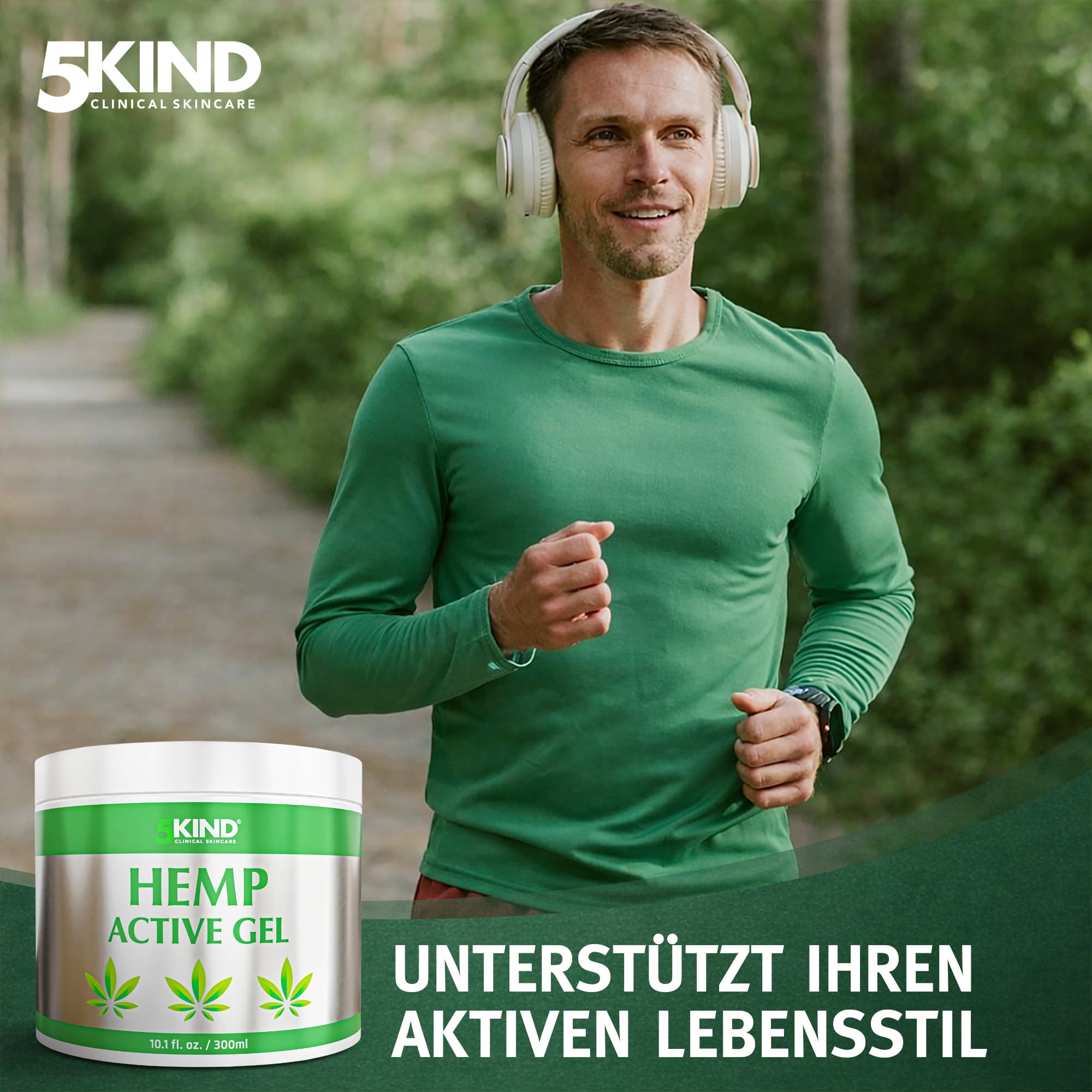 5Kind Hanf Aktivgel - 300ml - Natürliche Inhaltsstoffe - Für alle Hauttypen