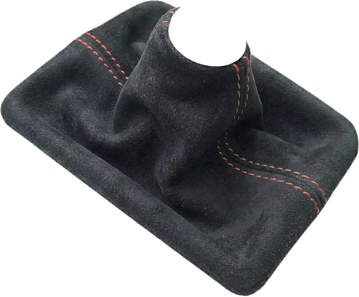 RedlineGoods Shift Boot Compatible with Infiniti G37 (V36) 2008-13. Tailor Made - not Universal. Genuine top-Grade Italian Black Suede (Alcantara) with Red Thread