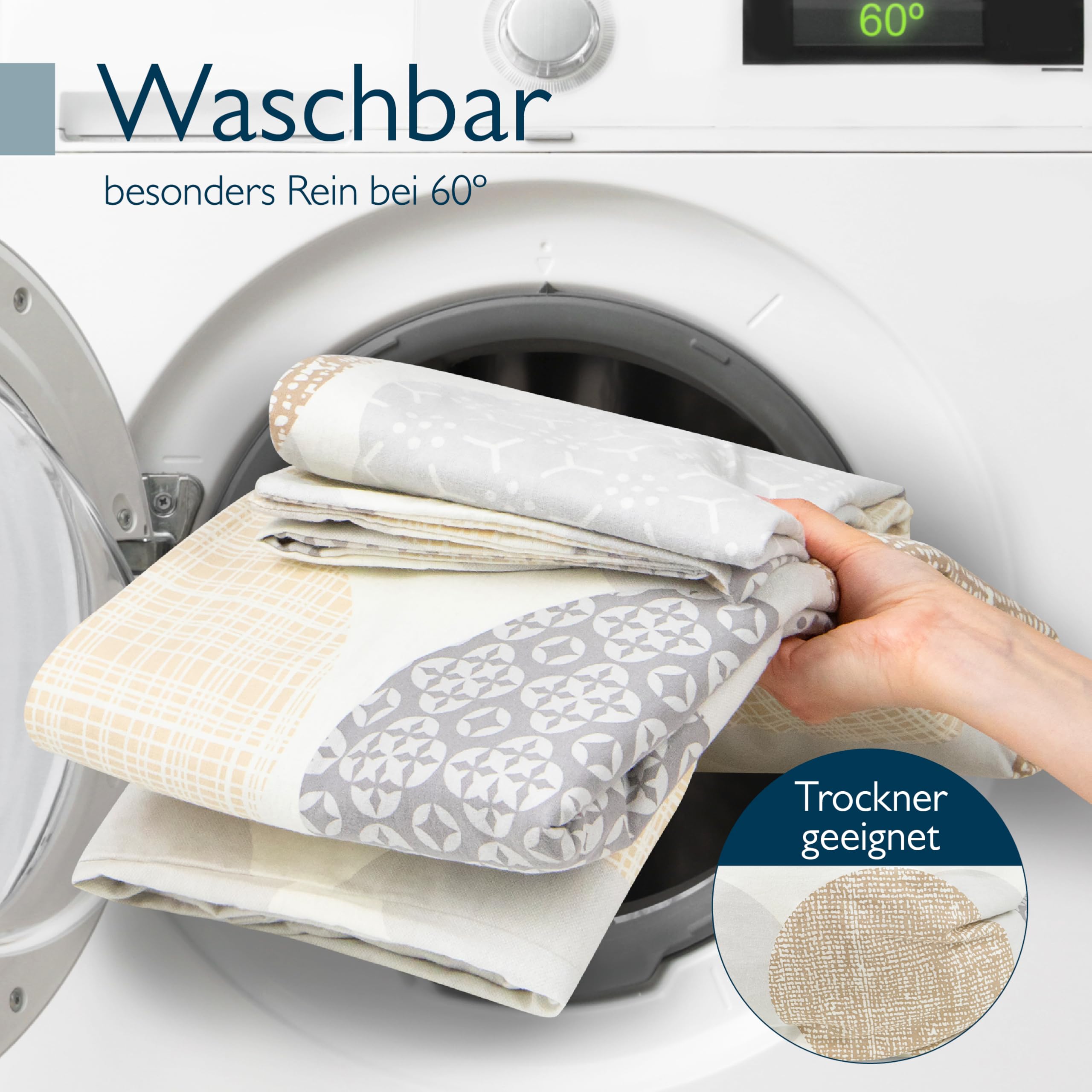 Beautissu Biber Bettwäsche 4teilig 100% Baumwolle Flanell Winterbettwäsche | 135x200cm Beige warme Feinbiber 2X Bettbezug & 2X Kissenbezug 80x80cm Biberbettwäsche Bettwäsche-Sets warm Winter Set Josi