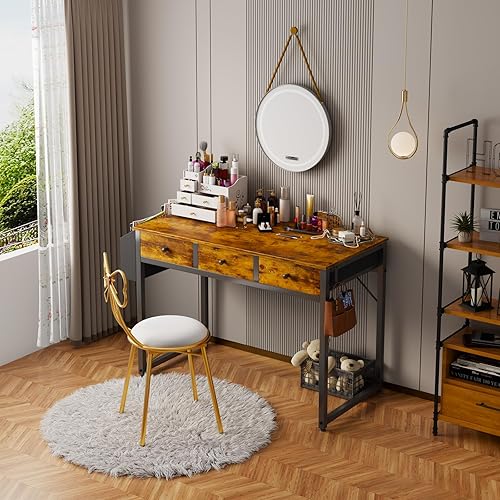 Miniatura 4 de Lufeiya Juego de escritorio para PC de 40 pulgadas y escritorio de 40 pulgadas con cajones