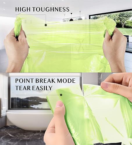 Miniatura 10 de FORID - Bolsas de basura compostables de 13 galones de alto, bolsas de basura de cocina, 80 unidades sin perfume, bolsas de basura medianas de 55