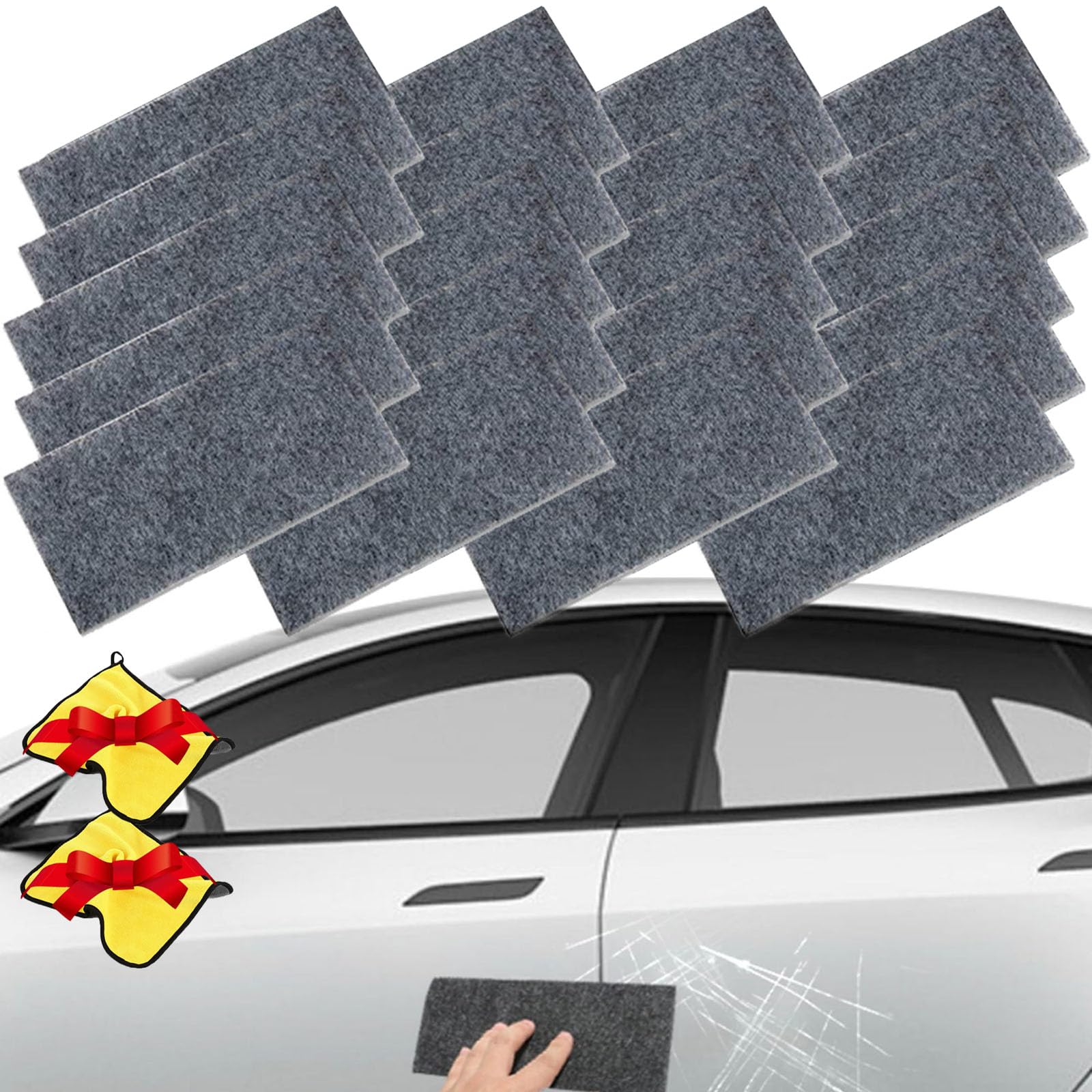 Generic Nanoklean Scratch Remover Cloth, 20PCS, Car Care - Scratch Remover Cloth, Chemical Fiber, Black