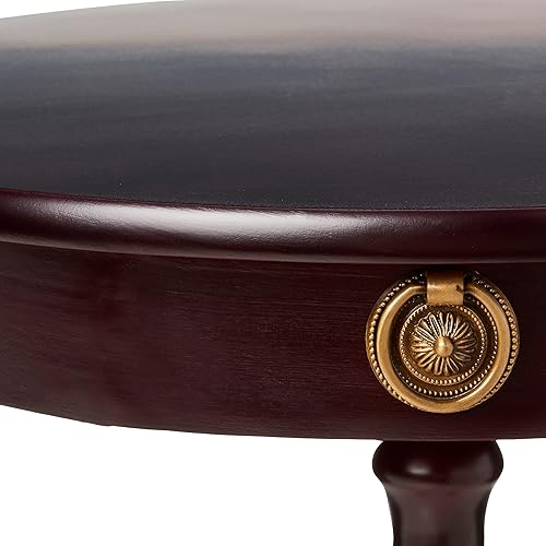 Vista 8 de Frenchi Home Furnishing - Mesa auxiliar de pedestal de 24.60 pulgadas de alto