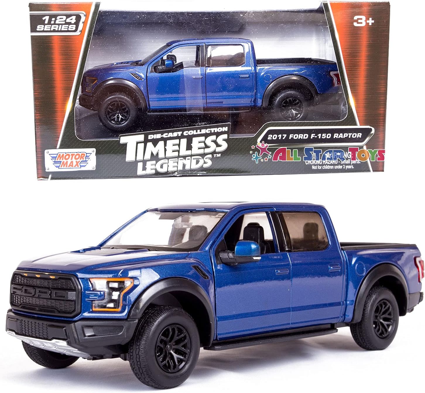 Motormax 79344 1:24 Scale 2017 Ford F-150 Raptor Blue