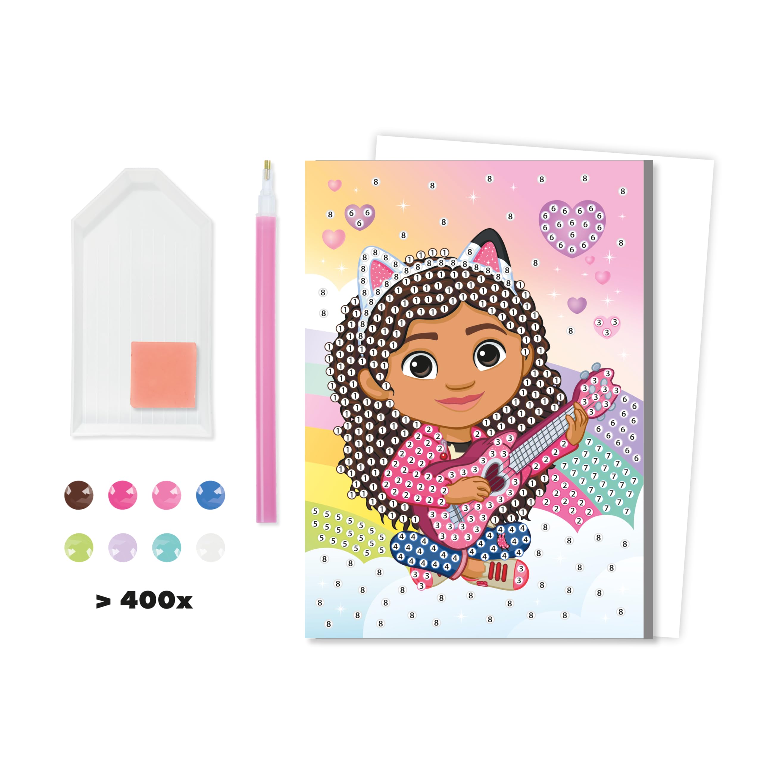 Kit De Peinture Diamant Gabby – Activité Créative Pour Enfants – 4 Cartes à Réaliser