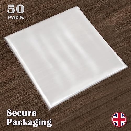 Miniatura 7 de Claev Outer Record Sleeves for Album Covers - 50 Clear Plastic Outer Sleeves to Protect 12" LP Vinyl Record Albums - 12.75 x 12.75 inch & 3 mil