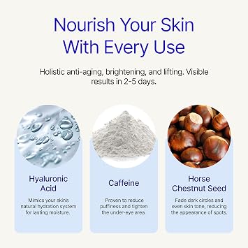 L'AMARUE Anti-Aging Under Eye Cream for Bags & Puffiness - 0.5 oz: Help Reduce Dark Circles & Wrinkle Smoothing | Gentle Retinol Alternative, Ultra-Hydrating, Eyebag Tightening | Clean & Cruelty-Free